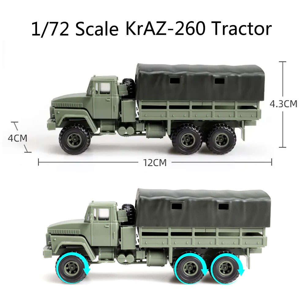 Model Kit Ukraine - 4D 1/72 Ukraina KRAZ260 Ciężki Samochód