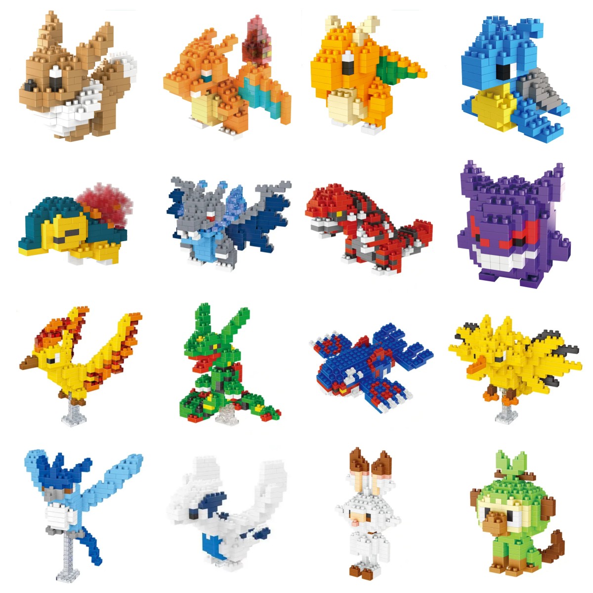 Model Kit Rayquaza - Pokemon małe klocki Nanoblock Charizard Kyogre