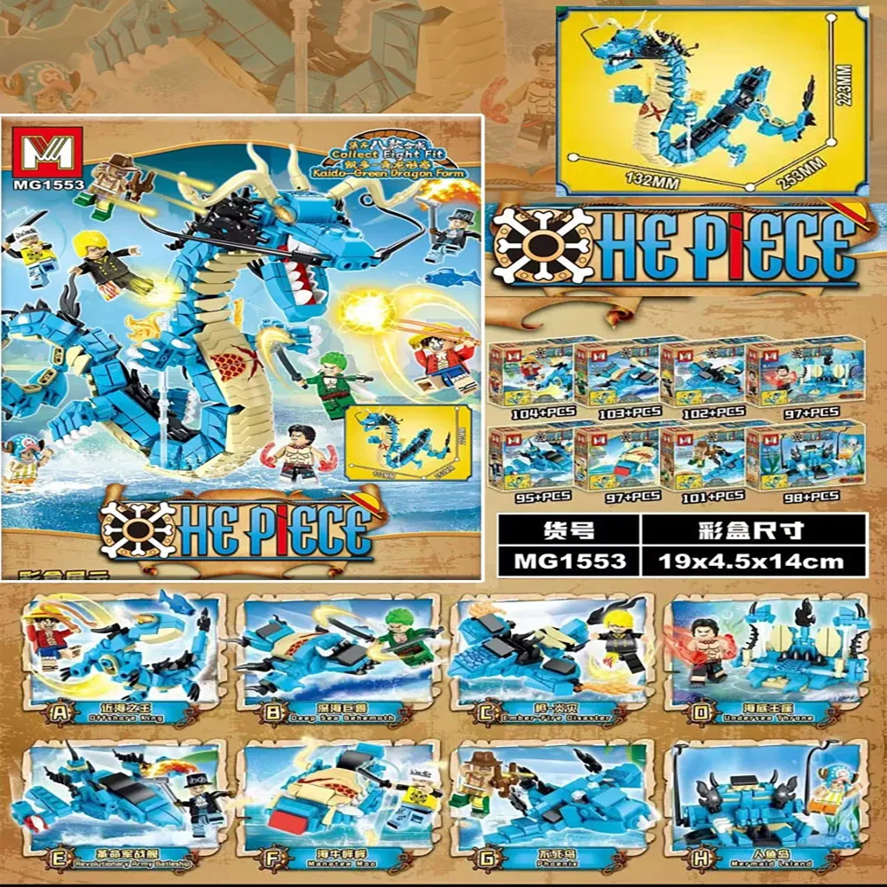 Model Kit Lego - 8w1 Klocki Konstrukcyjne One Piece Niebieski