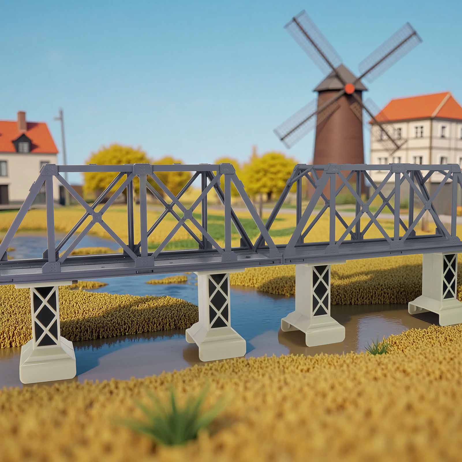 Model Kit Locomotive - Zestaw mostu kolejowego na wysokich kołach