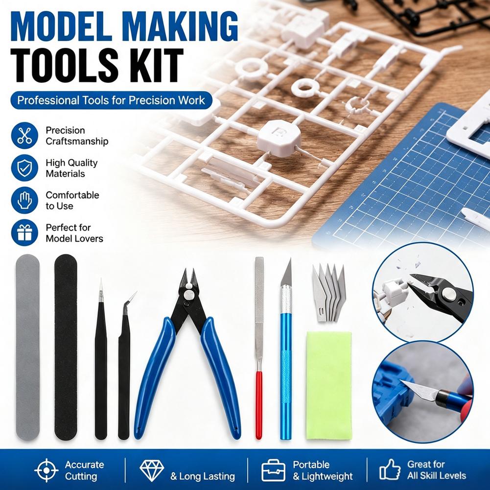 Model Kit Nippers - 14-częściowy zestaw narzędzi modelarskich: szczypce ze