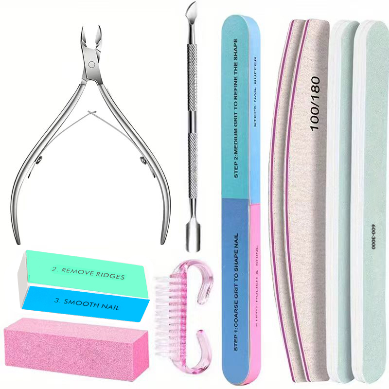 Sanding Stick Set - 10-częściowy zestaw do zdobienia paznokci: profesjonalne