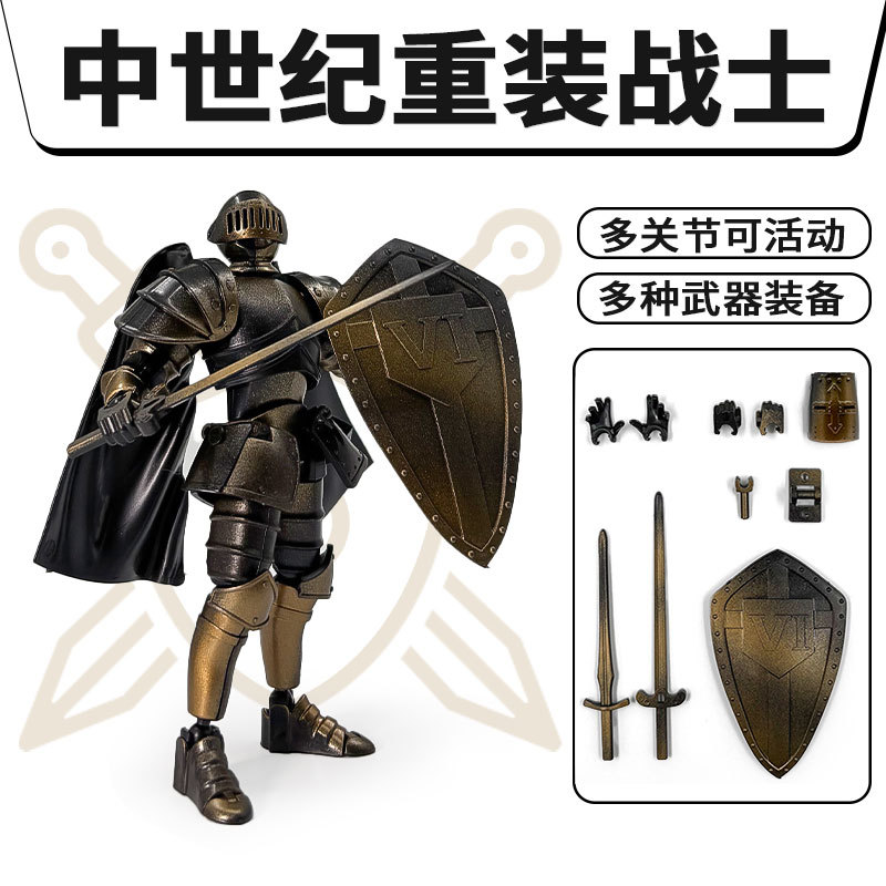 Model Kit Vintage - Lalka Vintage Wojownik Średniowieczny Wielokrotne Ruchome